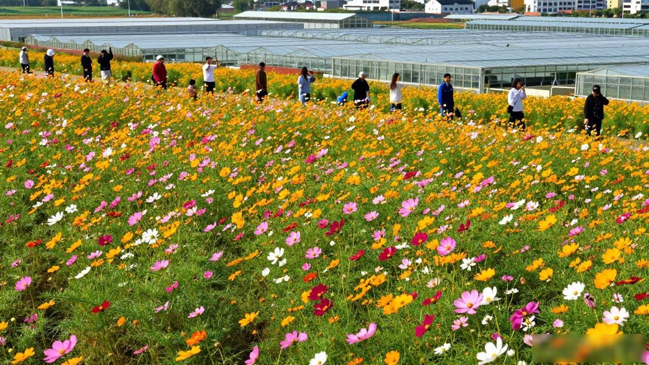 八卦洲格桑花海_八卦洲网红打卡-_栖霞区八卦洲花海