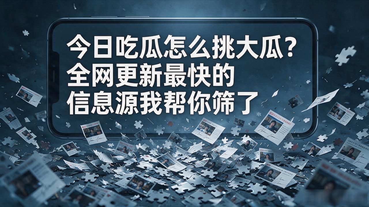 今日吃瓜怎么挑大瓜？全网更新最快的信息源我帮你筛了